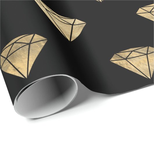 Elke kleur en gouden Diamond Pattern Overlay Cadeaupapier (Rol Hoek)