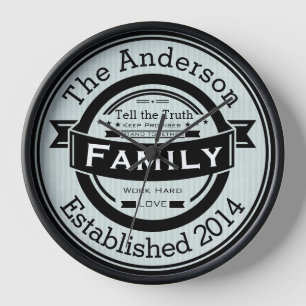 Elke Kleur Familienaam Retro Stijl Familiewaarden
