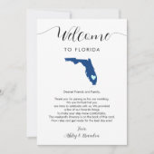 Elke kleur Florida bruiloft welkomstbrief reissche (Voorkant)