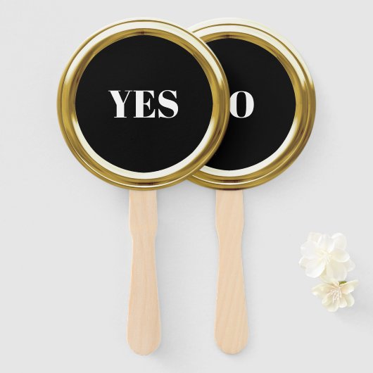 Elke kleur Gold Lijst Game Paddles Handwaaier (Voorkant en achterkant)