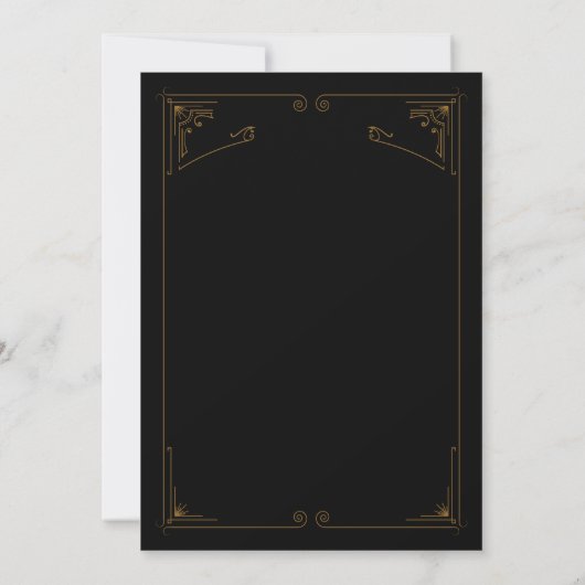 ELKE KLEUR - Grote Gatsby Art Deco uitnodiging (Achterkant)