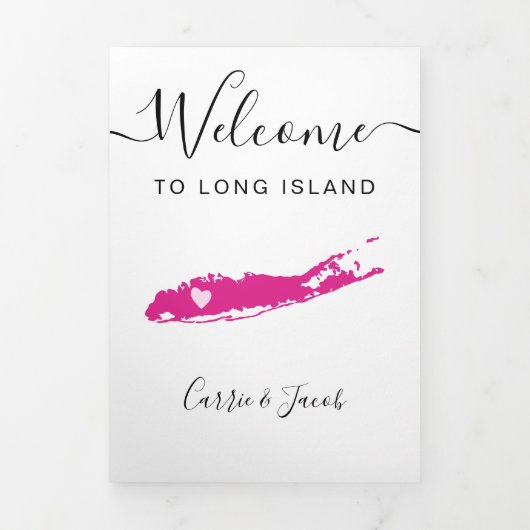 Elke kleur Long Island bruiloft welkom route Drieluik Programma (Cover)