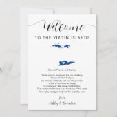 Elke kleur Maagdeneilanden bruiloft welkom route (Voorkant)