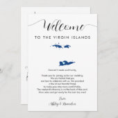 Elke kleur Maagdeneilanden bruiloft welkom route (Voorkant / Achterkant)