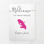 Elke kleur Martinique bruiloft welkom route Drieluik Programma (Cover)