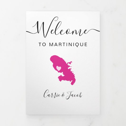 Elke kleur Martinique bruiloft welkom route Drieluik Programma (Cover)