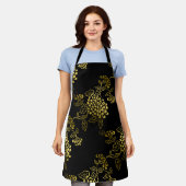 Elke kleur met goud chrysant schort (Gedragen)