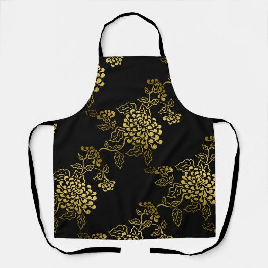 Elke kleur met goud chrysant schort (Voorkant)