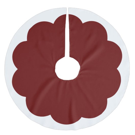 Elke kleur met witte geschulpte rand kerstboom rok (Voorkant)