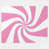 Elke kleur met witte peppermint-wervelstructuurrok fleece deken (Voorkant (Horizontaal))