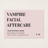 Elke Kleur Microneedling Aftercare Kaart (Voorkant)