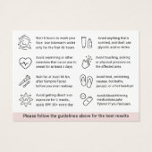 Elke Kleur Microneedling Aftercare Kaart (Achterkant)