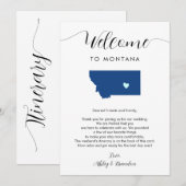 Elke kleur Montana bruiloft welkom route (Voorkant / Achterkant)