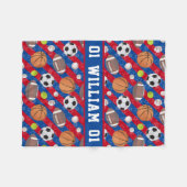 Elke kleur - Multiball-poorten Fleece Deken (Voorkant (Horizontaal))