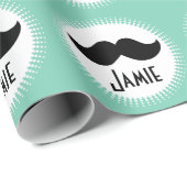 Elke kleur Mustache Bistro Style esthetisch Cadeaupapier (Rol Hoek)