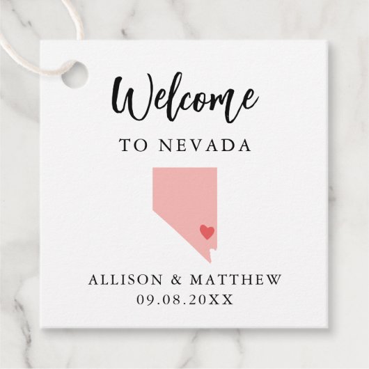 Elke Kleur Nevada WeduwWelkomsttas Bedankjes Labels (Voorkant)