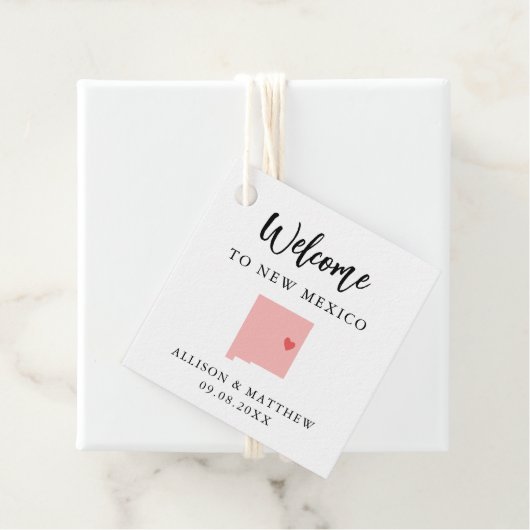 Elke kleur Nieuwe Mexico Weddenschap Welkomsttas Bedankjes Labels (In situ)
