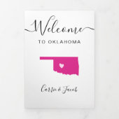 Elke kleur Oklahoma kaart bruiloft welkom route (Cover)