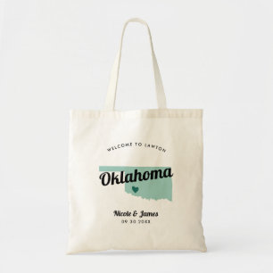 Elke Kleur Oklahoma Map Wedding Welcome Bag, Tote Bag