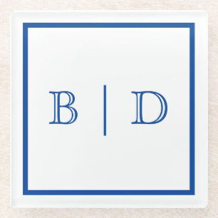 Elke kleur - Onderzetter met twee letters Monogram