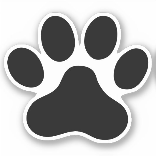 Elke kleur paw print sticker (Voorkant)