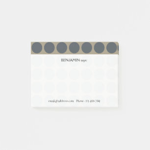 elke kleur Polka Dots Pattern op Latte Post-it® Notes