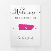 Elke kleur Puerto Rico bruiloft welkom route Drieluik Programma (Cover)