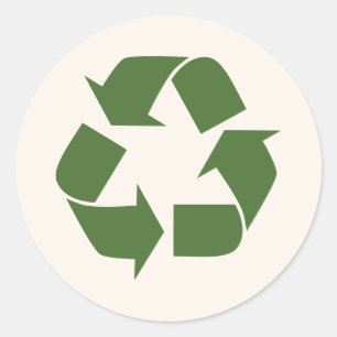 Elke Kleur Recycle Hergebruik Pijl Eco Vriendelijk Ronde Sticker