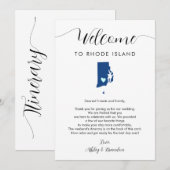 Elke kleur Rhode Island bruiloft welkom route (Voorkant / Achterkant)