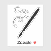 Elke kleur scalpel en needle sticker (Vel)
