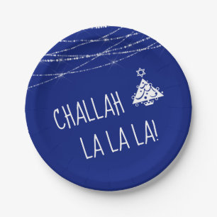 Elke kleur Schattige Challah La La Chrismukkah B Papieren Bordje