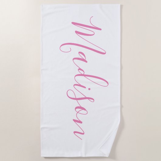 Elke kleur - Scriptnaam Beach Towel Strandlaken (Voorkant)