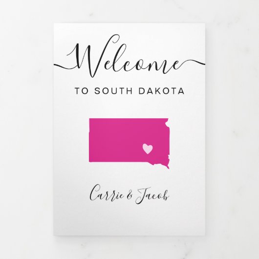 Elke kleur South Dakota bruiloft welkom route Drieluik Programma (Cover)