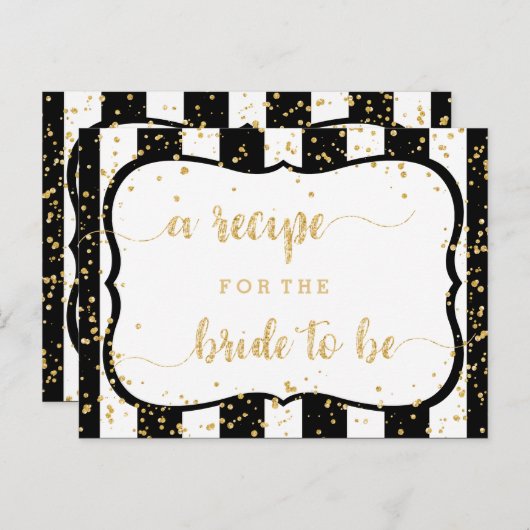 Elke kleur strepen & gouden Vrijgezellenfeest rece Briefkaart (Voorkant / Achterkant)