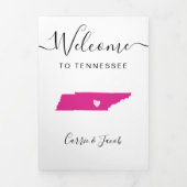 Elke kleur Tennessee bruiloft welkom route Drieluik Programma (Cover)