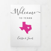 Elke kleur Texas bruiloft welkom route Drieluik Programma (Cover)