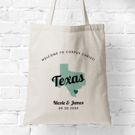 elke Kleur Texas Map Wedding Welcome Bag, Tote Bag