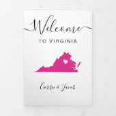 Elke kleur Virginia kaart bruiloft welkom route (Cover)