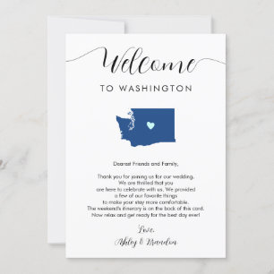 Elke kleur Washington bruiloft welkom route