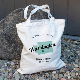 Elke Kleur Washington State Map WeduwWelkomsttas Tote Bag