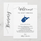 Elke kleur West Virginia bruiloft welkom route (Voorkant / Achterkant)