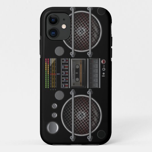 Elke kleurengetto-blaster Case-Mate iPhone case (Achterkant)
