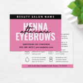 Elke kleurroze Eyebrow Tint Henna Brows Aftercare Visitekaartje (Bureau)