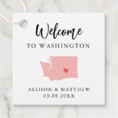 Elke Kleurtoon in Washington Welkomsttas Bedankjes Labels (Voorkant)