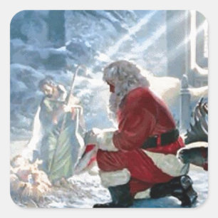 Elke knie moet vierkante sticker