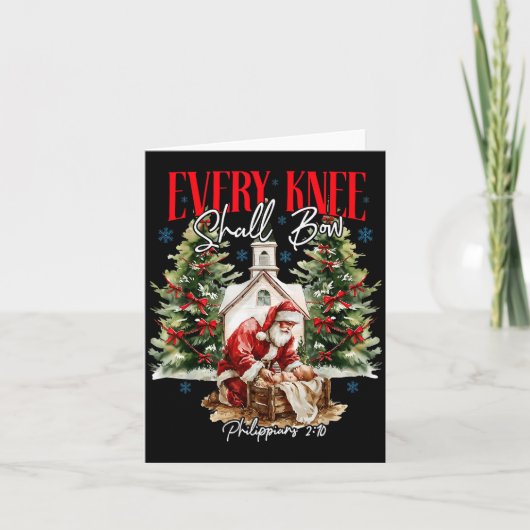 Elke Knie Zal Buigen Christelijk Jezus Prettig Ker Kaart (Voorkant)