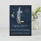 Elke knie zal buigen feestdagenkaart (Staand voorkant)