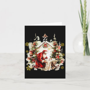 Elke Knie Zal Buigen Funny Knielende Kerstman Baby Kaart