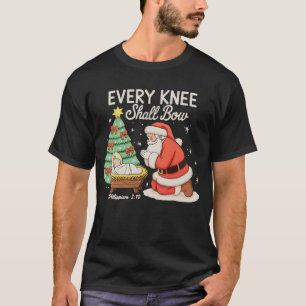 Elke Knie Zal Buigen Kerstman Kerstmis Xmas Boom T-shirt