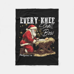Elke Knie Zal Buigen Kerstman Kerststal Fleece Deken